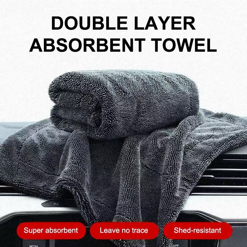 Microfiber Towel Detailing - マイクロファイバー乾燥タオル ツイストパイル 両面 1200GSM 厚手 超吸水