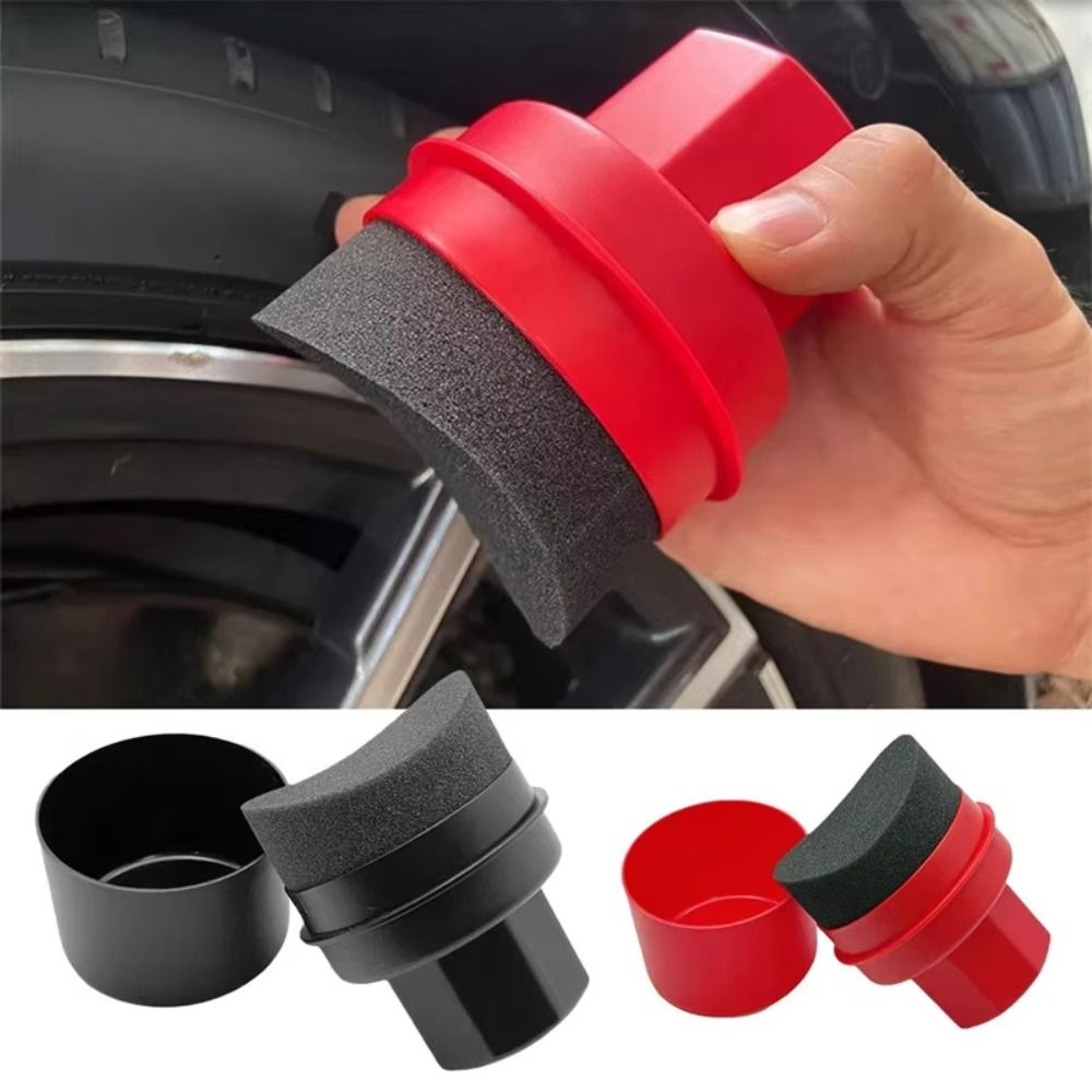 カーブ型タイヤ研磨スポンジ（カバー付き）再利用可能なオートタ - Wax Applicator Pad のレビューと価格