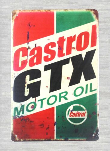 キャストロールGTXモーターオイルの広告の複製品、ブリキの金 - Castrol Oil Gtx のレビューと価格